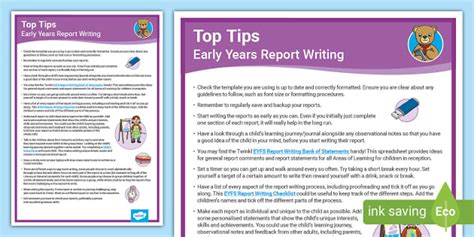 EYFS Report Writing Top Tips (New EYFS 2021)
