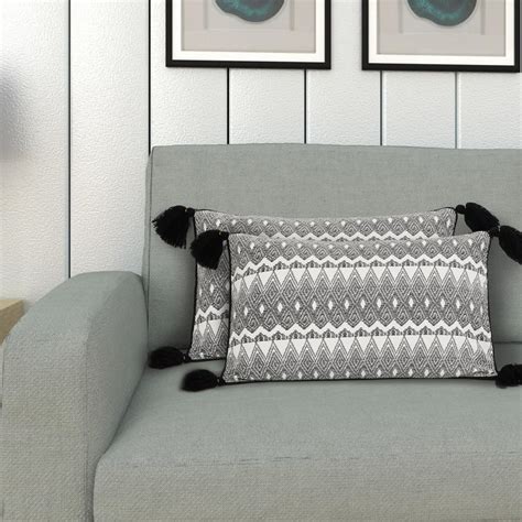 Buy Mandarin Polyester Printed Cushion Cover - Set Of 2Pcs - 30 x 50 cm ...