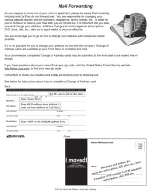 18 Printable usps.com/move to change your address Forms and Templates ...