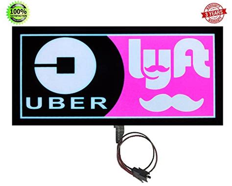 Waiwai Uber Lyft Sign Led Logo Light Sticker Glow Decal | Desertcart INDIA