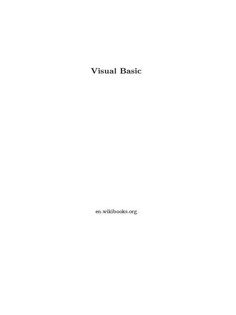 Image result for Visual Basic Tutorials PDF 6.0