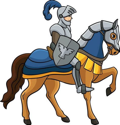 Knight on a Horse Cartoon Colored Clipart 34812136 Vector Art at Vecteezy