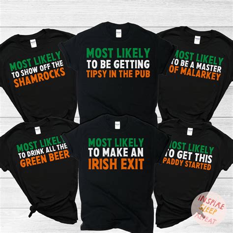 Matching St Patrick's Day Shirts, Funny St. Patricks Day Group Tshirts ...