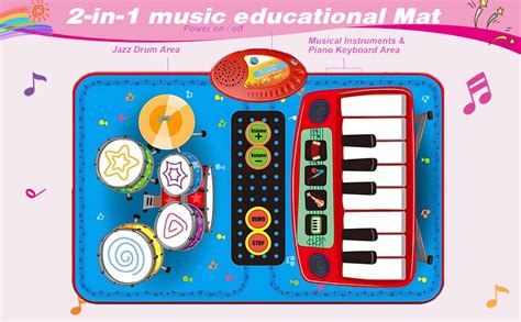 Buy PATPAT® 8 Instrument Piano Keyboard Musical Mat for Kids 1-6 Years ...
