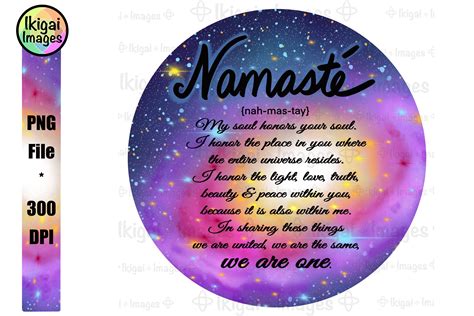 Namaste Definition, Galaxy Universe Graphic by IkigaiImages · Creative ...