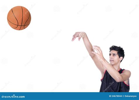 Basketball Player Throwing The Ball Stock Images - Image: 24678044