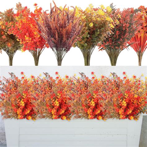 Amazon.com: Zeyune 24 Bundles Thanksgiving Artificial Fall Flowers ...