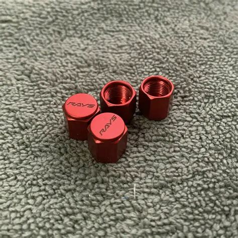 Blue Forged Aluminum Valve Stem Caps VOLK RACING JDM Set Of 4 Blue ...