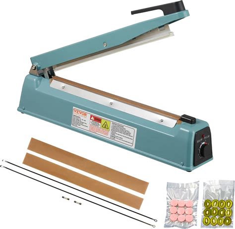 Amazon.com: VEVOR Impulse Sealer 16 inch, Manual Heat Seal Machine with ...