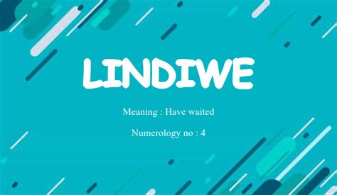 Lindiwe Name Meaning