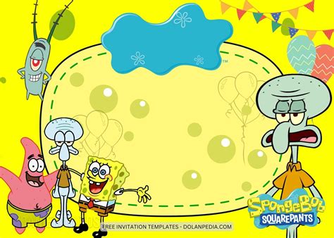 10+ Spongebob Squarepants Birthday Invitation Templates | Spongebob ...