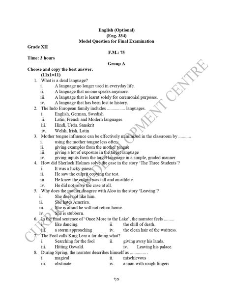 Image result for Class 12 Paper Eng 2078 Key