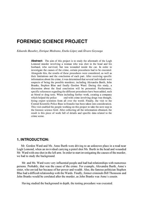 2019 001 PR - Good work - FORENSIC SCIENCE PROJECT Eduardo Basañez ...