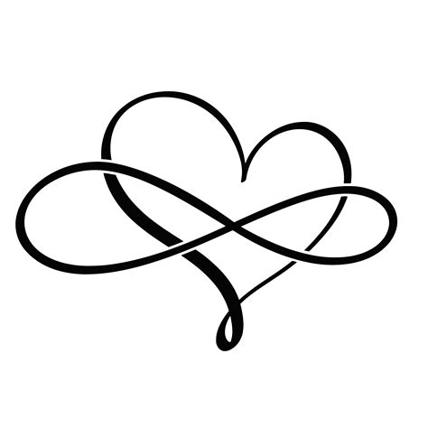 Infinity Symbol With Heart Drawings