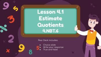 Estimate Quotients Using Multiples Lesson 4.1 的图像结果