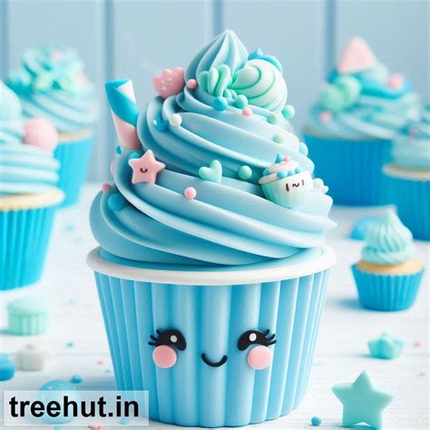 Blue Cupcake Ideas, Mini Cake Decoration Ideas