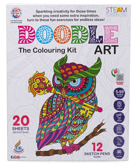 Ratnas Doodle Art Colouring Kit - Multicolour – Kidsinfy.in