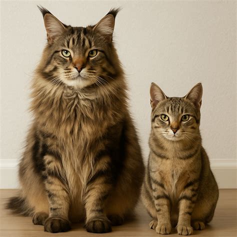 Maine Coon Size Comparison: Cat vs. Normal Cat