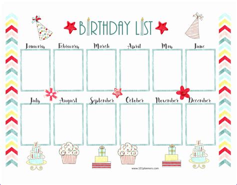 Excel Template For Birthday List at Lee Porter blog