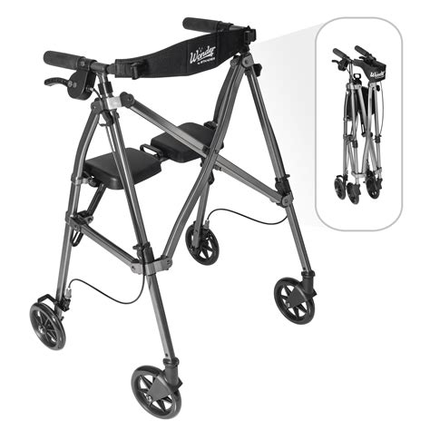 Stander Wonder Rollator, Lightweight Folding Walker for Seniors, Space ...