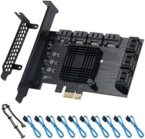ACTIMED PCIE SATA Card 10 Port with 10 SATA Cable, 6Gbps SATA 3.0 ...