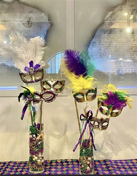 Mardi Gras Masquerade Party Centerpieces