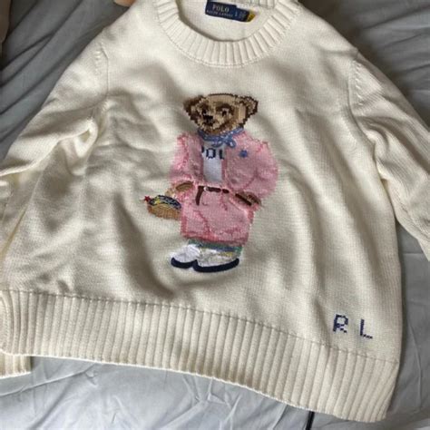 Ralph Lauren Polo Bear Knit Sweater Size Large... - Depop
