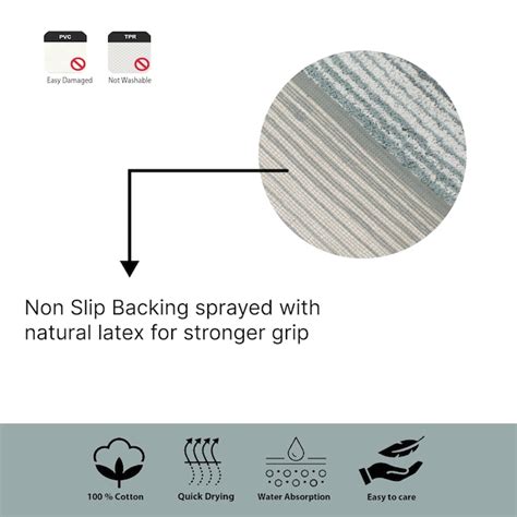 Home Weavers Gradation 21-Inches x 54-Inches Gray Cotton Bath runner in ...