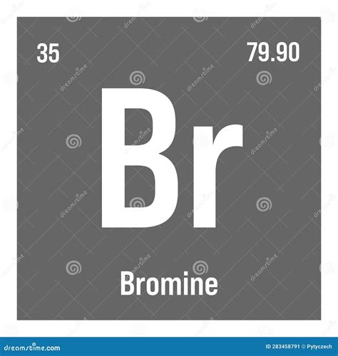 Bromine, Br, Periodic Table Element Stock Vector - Illustration of ...