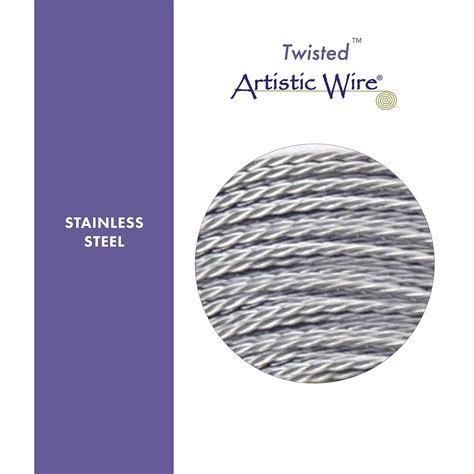 Buy Artistic Wire Round Twist Stainless Steel Craft Wire.51 mm-10 yd ...