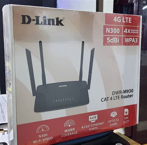 D-Link Router (DWR-M930) 4G N300 LTE Wireless 2.4GHz up to 300Mbps ...