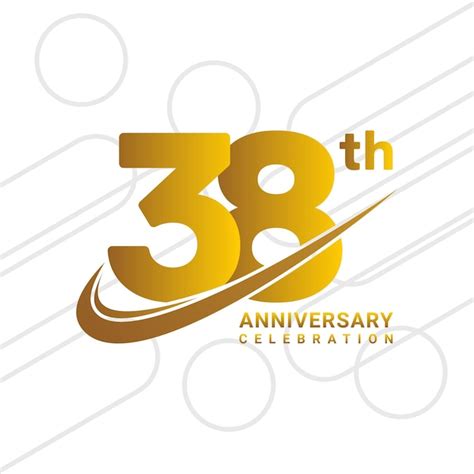 38e anniversaire célébration or anniversaire célébration type de logo ...