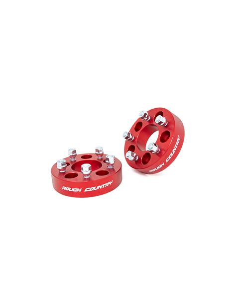 ROUGH COUNTRY 1.5 INCH WHEEL SPACERS| 5X4.5 | RED | JEEP CHEROKEE XJ ...