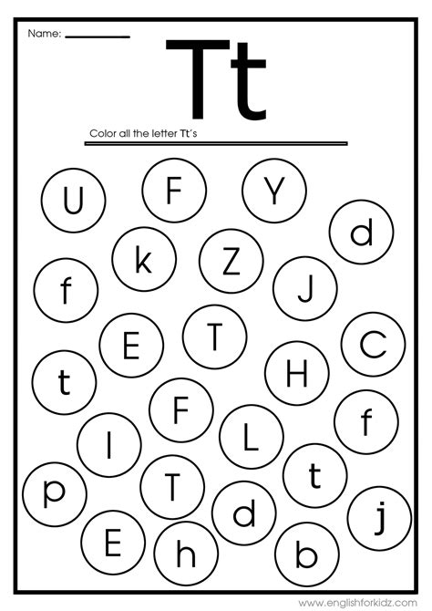 Letter T Worksheets, Flash Cards, Coloring Pages