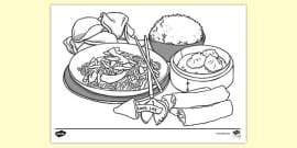 Food Colouring | Colouring Sheets (teacher made) - Twinkl