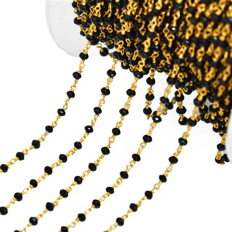 Buy Black Color Bead Chain online for making necklaces ...