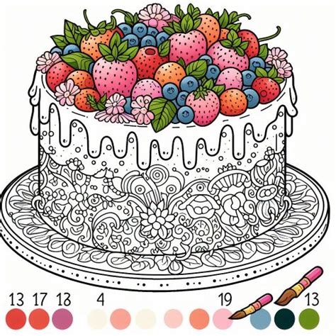 Cakes Color By Number : Adult Coloring Book - Coloring Games - App on ...