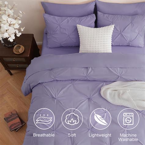 Snapklik.com : DOWNCOOL 7 Pieces Lavender Purple King Size Comforter ...