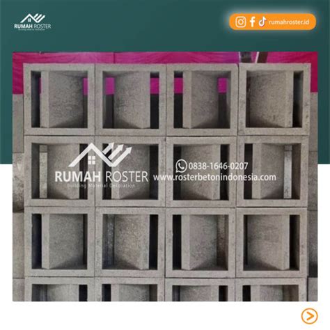 Jual Roster Beton Abu/Roster Minimalis/Roster Modern Motif Nako (2 Muka ...