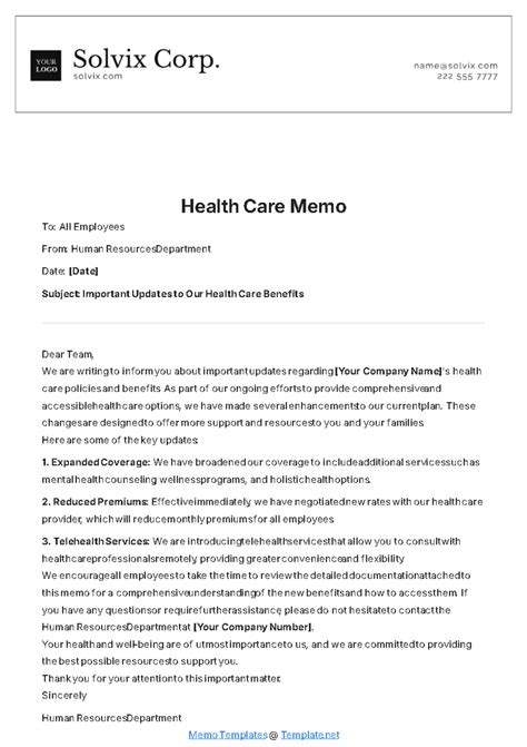 Free PPE Policy Memo Template to Edit Online