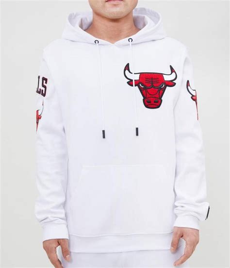 Fleece White Chicago Bulls Hoodie - Jackets Masters