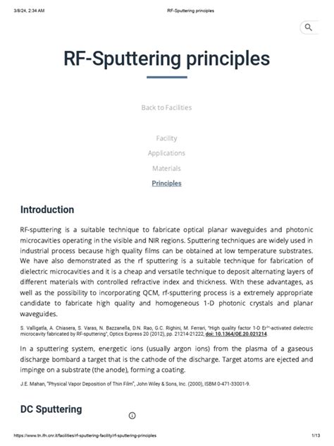 Image result for RF Sputtering