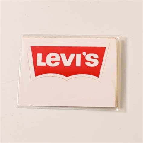 Vintage 80s Levi Strauss Advertising Bat wing Sticker NOS | Button ...