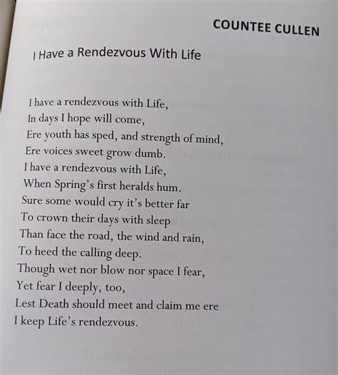 [POEM] I Have a Rendezvous With Life - Countee Cullen : r/Poetry