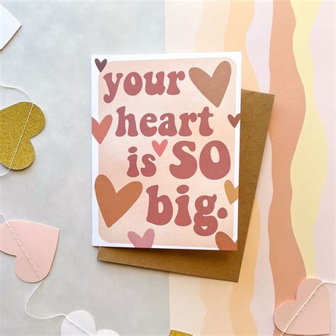 Your Heart is so Big Valentines Day Card - Etsy