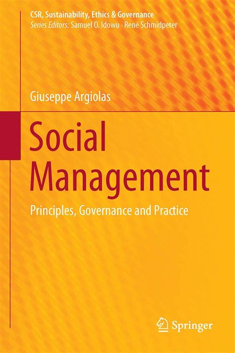 Buy Social Management: Principles, Governance and Practice (CSR ...