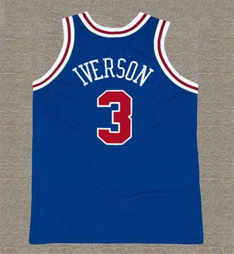 ALLEN IVERSON Philadelphia 76ers 1996 Throwback NBA Basketball Jersey ...
