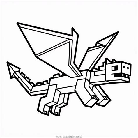 Minecraft Dragon Easy Drawing | Easy Drawings