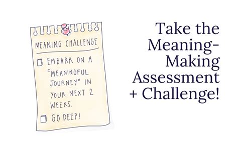 Take the "Meaning-Making" Assessment + Challenge! | Four Thousand Mondays