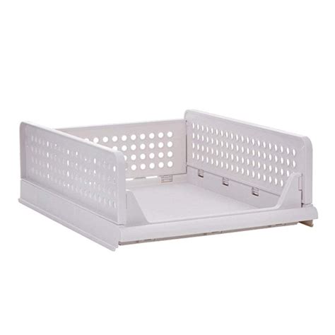 ZUKU Folding Wardrobe Organizer Plastic Stackable Clothe Closet Self ...